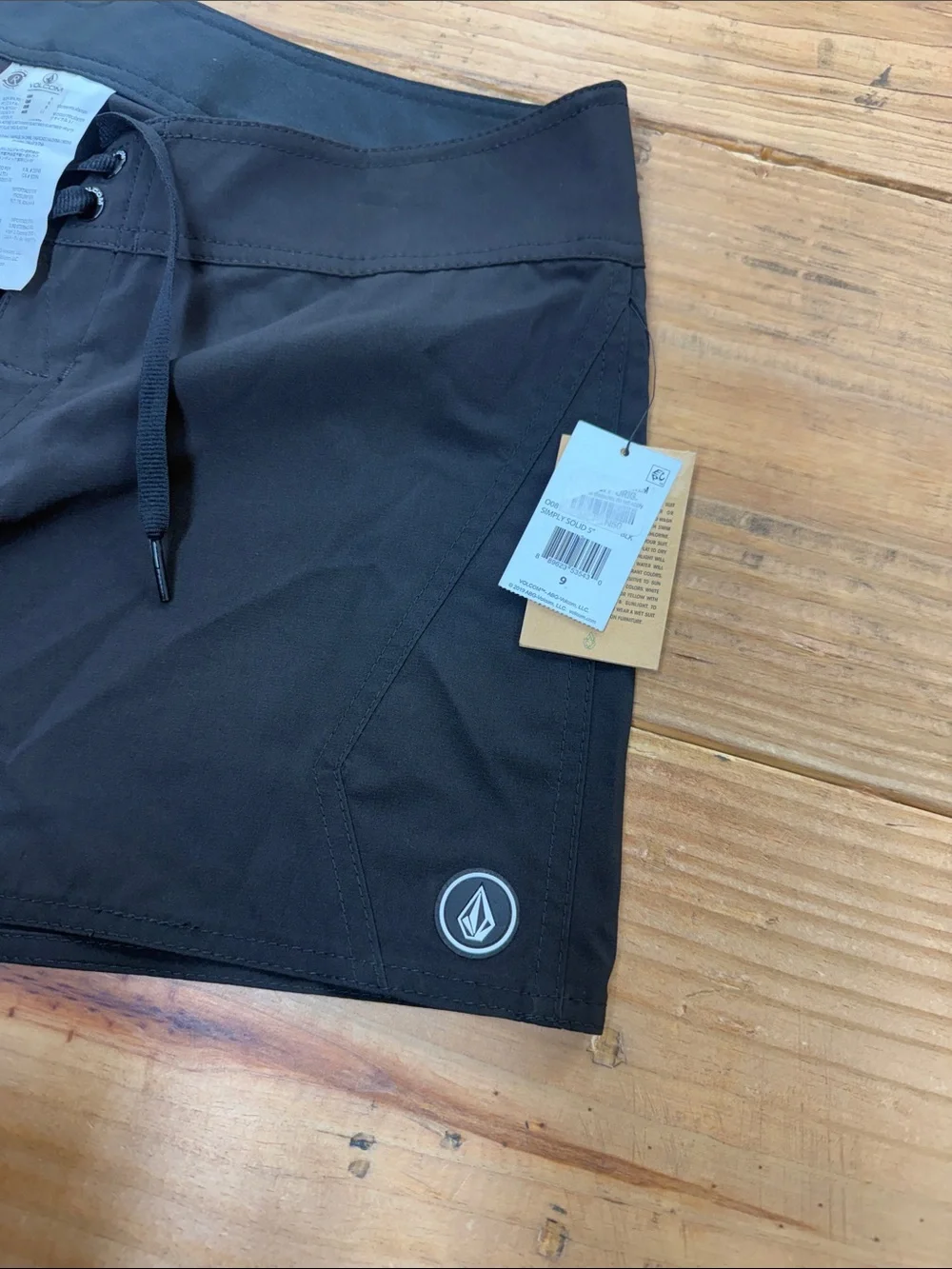 Volcom Black Athletic Boardshorts with Drawstring